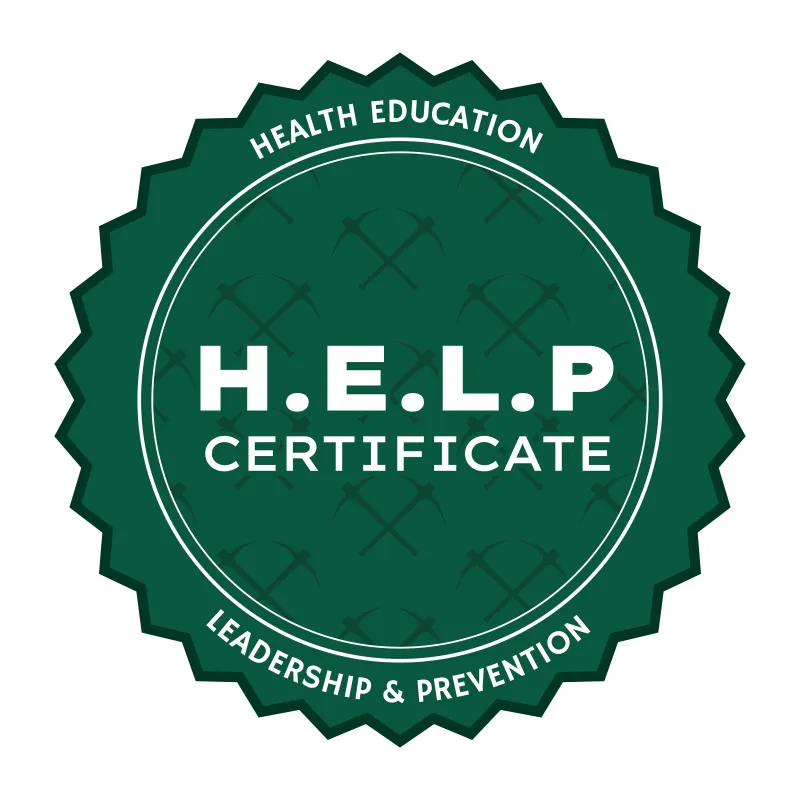 help certificate logo